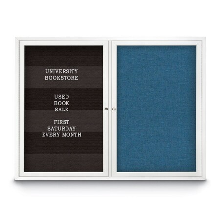 United Visual Products Corkboard, 48"x36", Rubber/Black UV404PLUS-BLACK-RUBBER